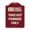 Signmission 15 Minutes Parking Take Out Parking Heavy-Gauge Aluminum Sign, 24" x 18", BU-1824-24591 A-DES-BU-1824-24591 - alternate 1
